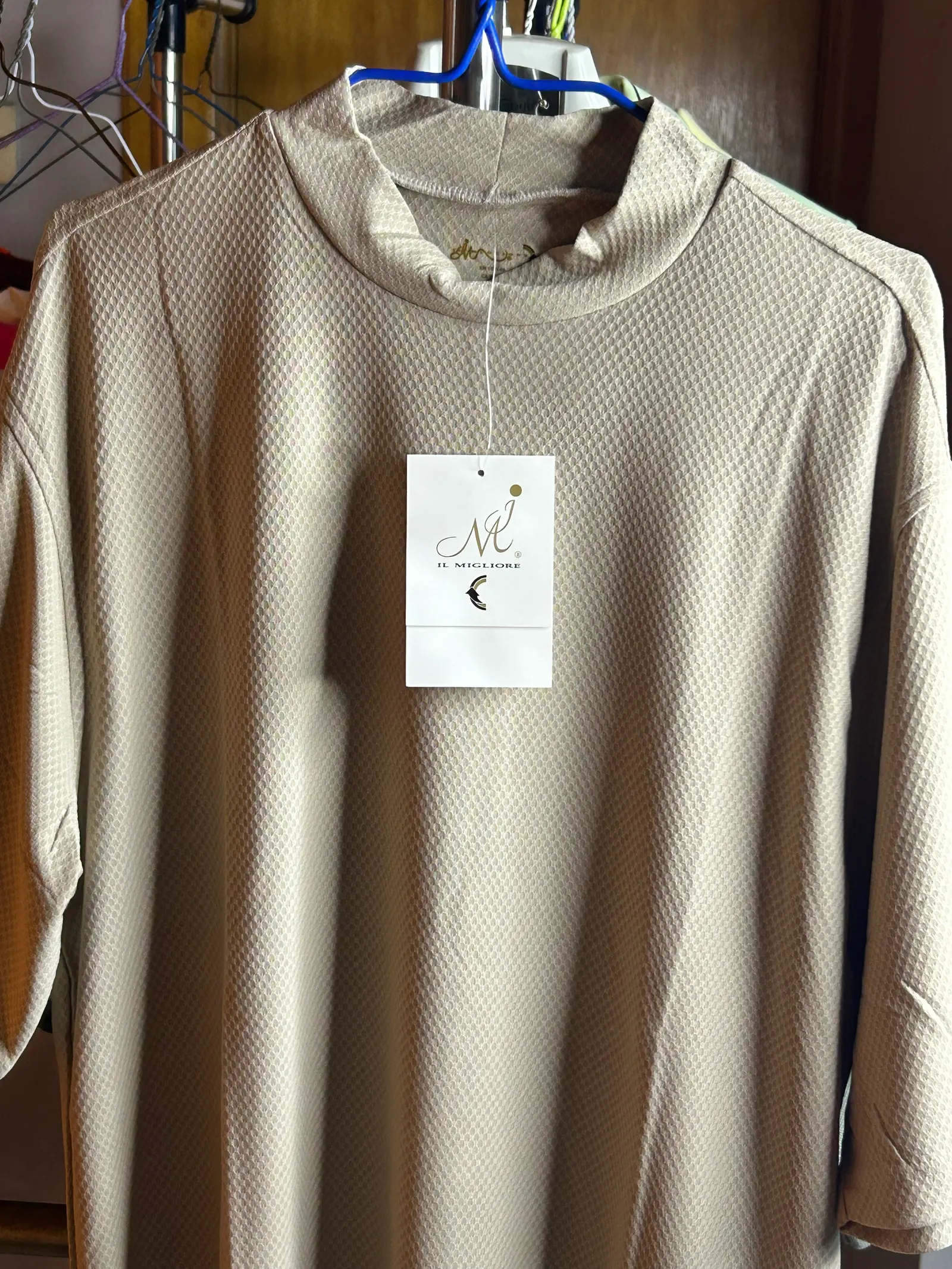 Beige round neck T-shirt